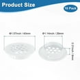 thumbnail image 3 of Uxcell 10-Pack Circular Soffit Vents, 29mm/1.14 Inch Stainless Steel Round Air Vents Mesh Hole Louver for Bathroom Home/ Office/Kitchen/Cabinet/Wardrobe [White], 3 of 7
