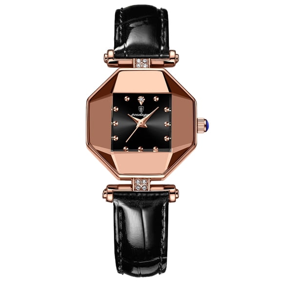 POEDAGAR Women Watch Fashion Leather Quartz Watches Waterproof Rose Gold Top Swiss Brand Luxury Ladies Wristwatches Clock Gift