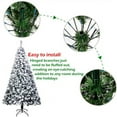 thumbnail image 6 of Christmas Tree 6 FT Artificial White Home Holiday Décor, Metal Stand PVC Material 750 Branches Indoor Decoration , Easy Assembly & Storage (6 FT), 6 of 7