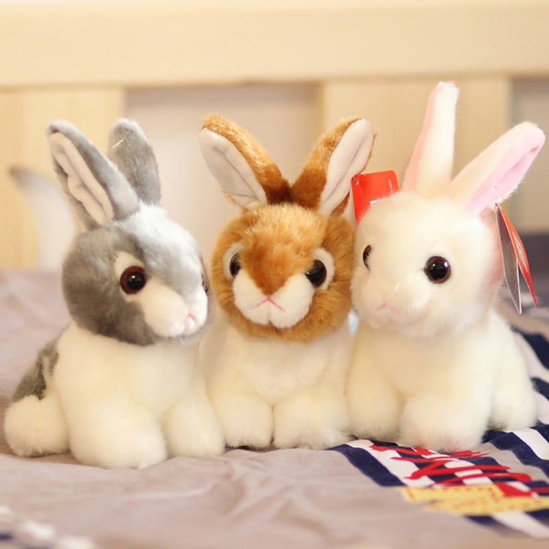Simulation Stuffed Animal Rabbit Dog Pet Doll Plush Figure Soft Toys Home Decor 