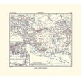 thumbnail image 2 of Perthes 13x12 Black Ornate Wood Framed with Double Matting Museum Art Print Titled - Middle East Persia - Perthes 1896, 2 of 4