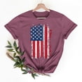 thumbnail image 2 of Goodtrade8 Summer Shirts for Women Casual USA Years Anniversary Pullover Red White and Blue Short Sleeve 4th of July Independence Day Fashion Crew Neck Womens Shirts Graphic, 2 of 8