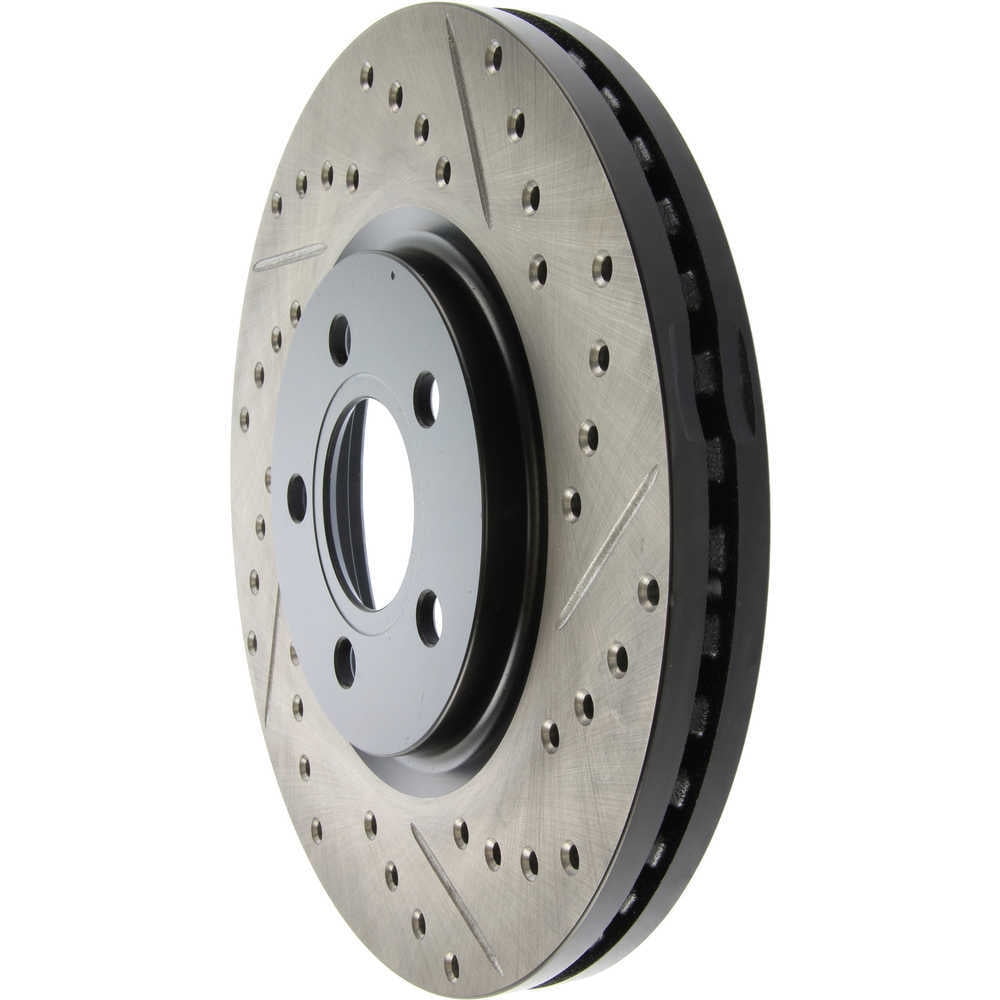 StopTech 03-09 Chrysler PTCruiser Tur / 03-05 Dodge Neon SRT-4 Front Left Slotted & Drilled Rotor