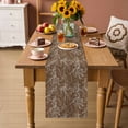 thumbnail image 2 of Brown Botanical Table Runner - 108 Inch Long Vintage Floral Plants Branch Cotton and Linen Blended Dress Scarves Farmhouse Table Runner for Kitchen Dining, Coffee Table, 13" x 108", 2 of 8