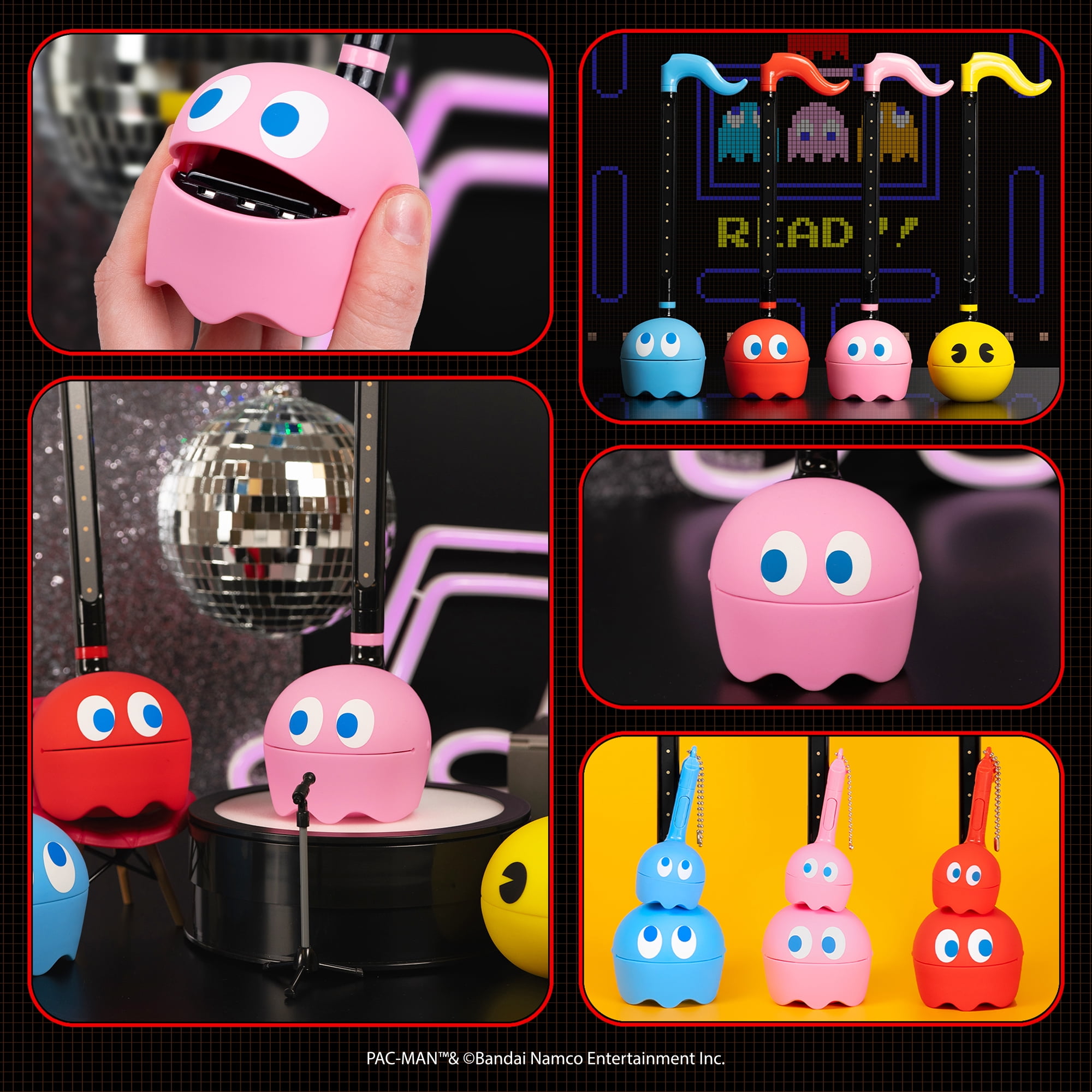 Otamatone PAC-MAN Electronic Portable Music Instrument / Synthesizer Toy from Japan by Maywa Denki (Officially Licensed) [English Instructions] - Pinky