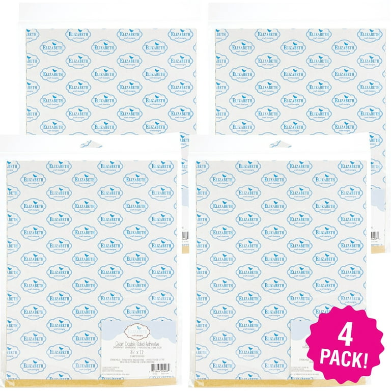 Elizabeth Craft Clear Double-Sided Adhesive Sheets 5/Pkg 8.5X11