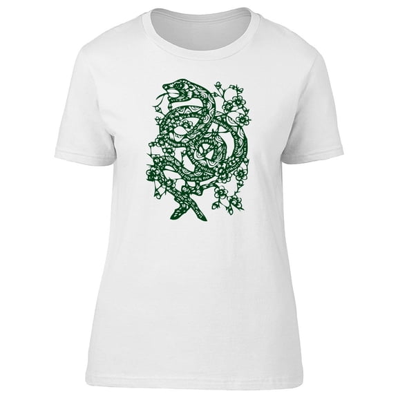 Ornamental Chinese Green Snake Tee Men's -Image by Shutterstock