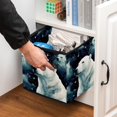 thumbnail image 5 of Polar Bear Foldable Cube Organizer Storage Basket with Handle, 10.8"x10.5"x10.6", Large Capacity Clothes Storage, 5 of 6