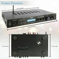 thumbnail image 2 of Pyle 5 Channel Rack Mount Bluetooth Receiver, Home Theater Amp, Speaker Amplifier, 200-Watt (Black), 2 of 7