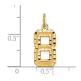 thumbnail image 3 of 10ky Casted Medium Diamond-cut Number 8 Charm, 3 of 4