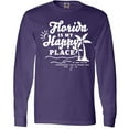 thumbnail image 3 of Inktastic Florida is My Happy Place with Palm Trees Long Sleeve T-Shirt, 3 of 5