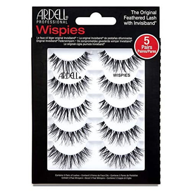 Pestañas postizas Ardell Wispies negras 1 paquete 5 pares