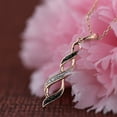 thumbnail image 3 of Dazzlingrock Collection 0.08 Carat (ctw) Round Black & White Diamond Swirl Infinity Pendant with 18 Inch Gold Chain for Women in 10K Rose Gold, 3 of 6