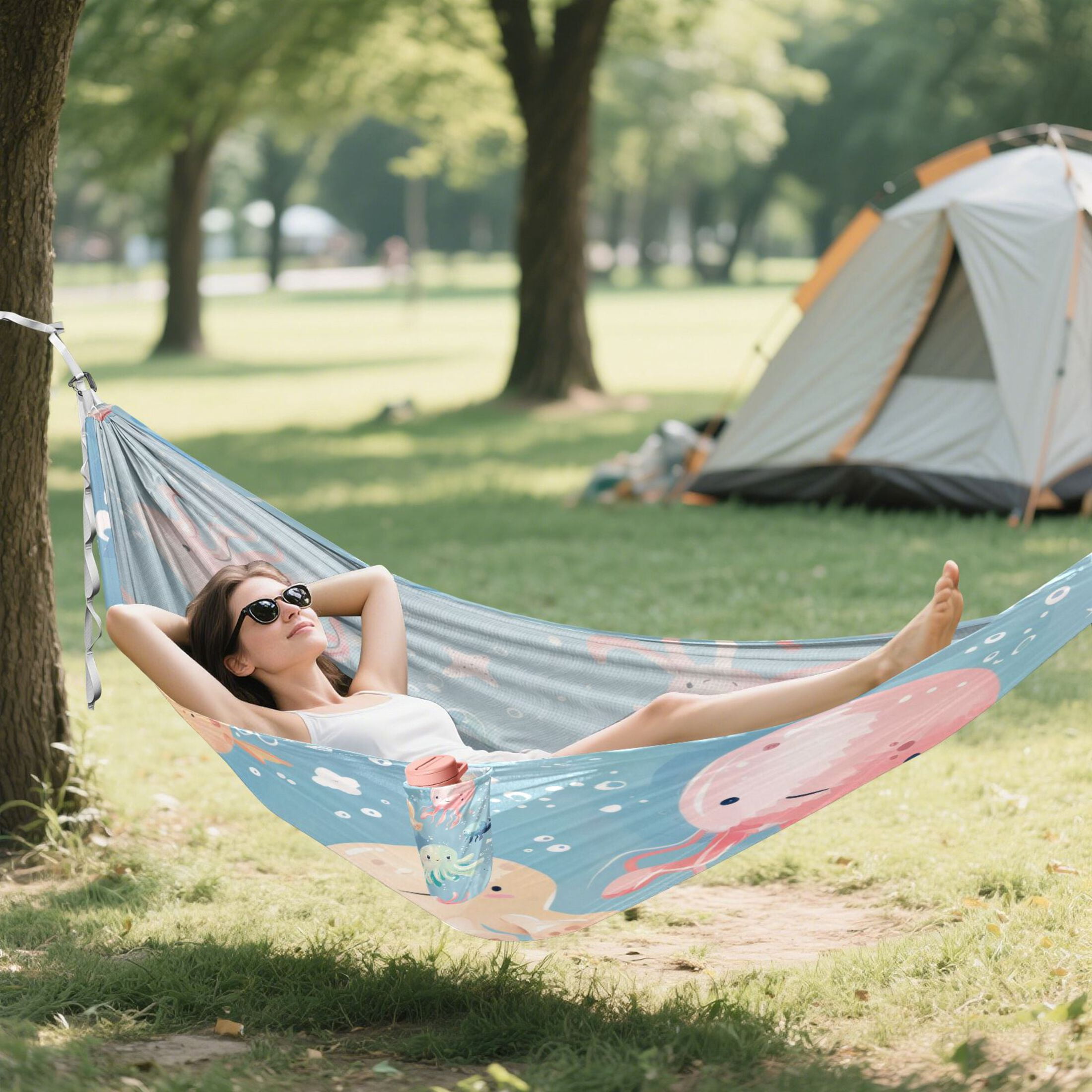 Hammock Camping Hammock Nylon Portable Hammock Travel Camping Hammock Lovely Jellyfish