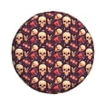thumbnail image 4 of Spare Tire Cover, Cool Rock Skull Record Wheel Cover Tire Covers For Trailers Car Truck Camper Universal Tire Covering Fits Diameter14"-17", 4 of 4