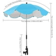 thumbnail image 4 of HUGFEGWE Parasol de Chaise avec Pince, Parasol de Chaise de Plage Universel Ajustable Protection UV Parasol Pare-Soleil pour Chaise de Patio, Chaise de Plage, Poussette, Chaise de Sport, Fauteuil Roulant et Chariot (Marine CA919-107880, 4 of 9