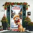 thumbnail image 6 of Kumdkd Christmas Door Cover Curtain Banner - Santa Claus & Dog-Themed Outdoor Holiday Decoration (90x180cm/35.43x70.87in), Multicolor Polyester Fabric for Festive Home Display, 6 of 6