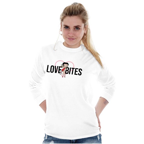Betty Boop Love Bites Single Girls Women's Long Sleeve T Shirt Brisco Brands X