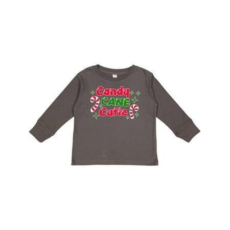

Inktastic Christmas Candy Cane Cutie with Candy Canes Boys or Girls Long Sleeve Toddler T-Shirt