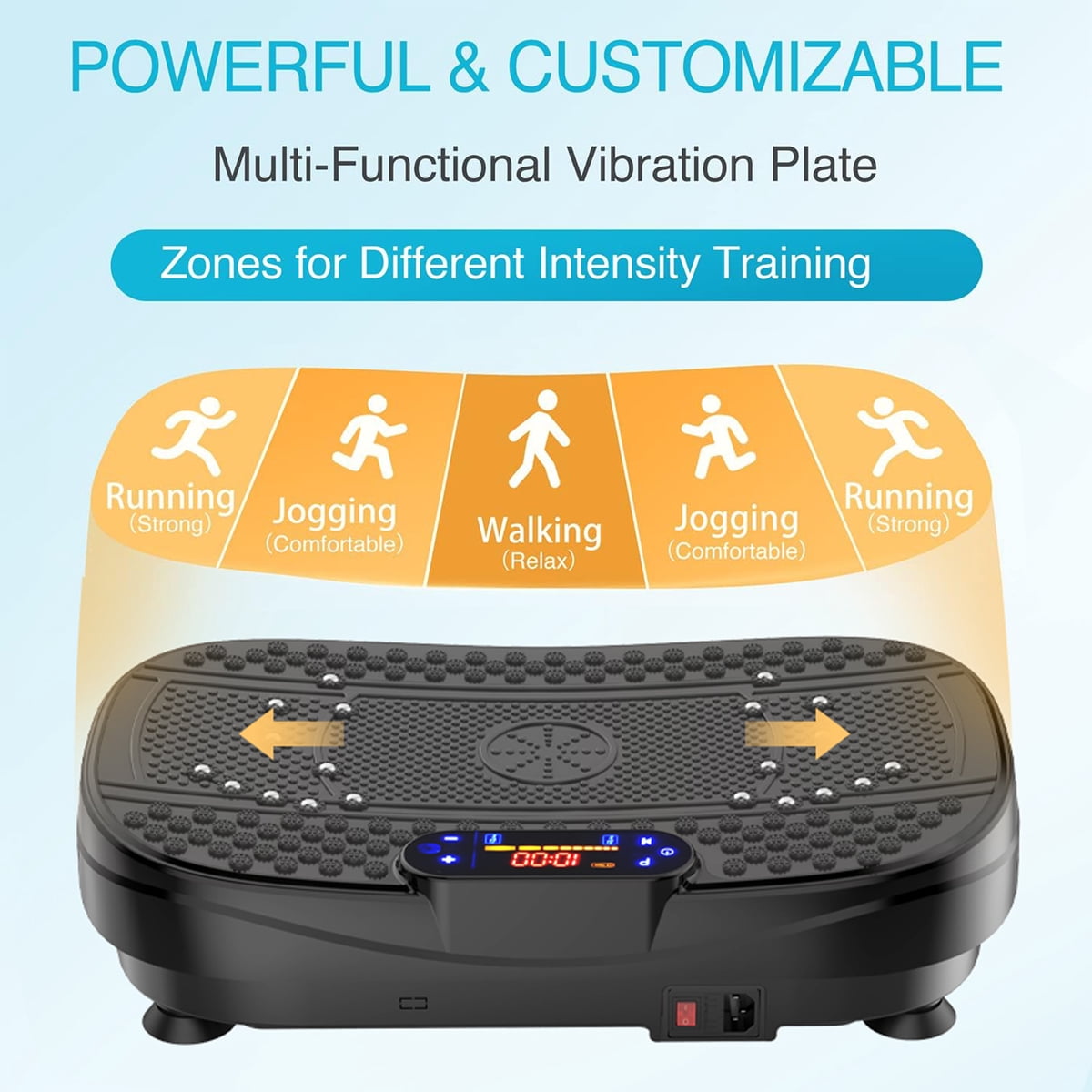 SAYGOGO Vibration Plate Fitness Platform, Adjustable Speed, Sturdy Base
