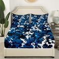 thumbnail image 3 of Erosebridal Camouflage Bed Sheets Set Twin Size for Teens, Square Geometry Bed Sheets Twin, Army Camo Theme Decor, 3 of 7