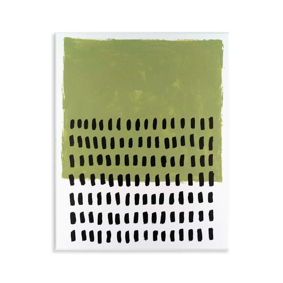 Stupell Industries Green Dotted Pattern Abstract Painting Unframed Art Print Wall Art, 11 x 14