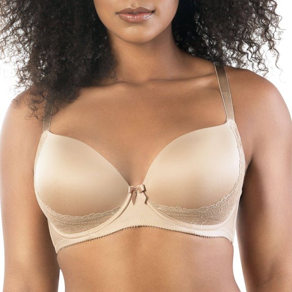 Casey Full Bust Padded Plunge T-Shirt Bra, E. Nude, 32K