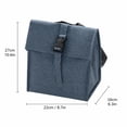 thumbnail image 3 of Insulated Lunch Bag | Lunch Bag with Shoulder Strap | Reusable Tote Bag for Work Commute Or Travel, Great Gift, Navy Blue Waterproof Cooler Bag, 3 of 6