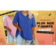 thumbnail image 4 of Sherrylily Women Plus Size V Neck T Shirts Half Sleeve Tees Loose Fit Tunic Casual Tops XL-5XL, 4 of 4