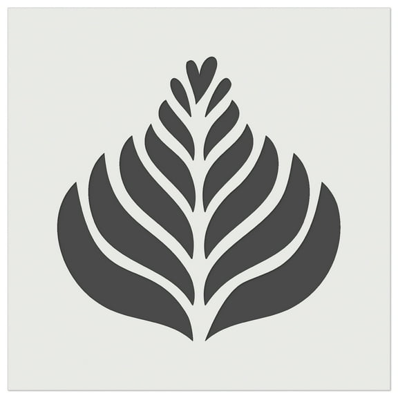 Fern Latte Art DIY Cookie Wall Craft Stencil - 9.0 Inch