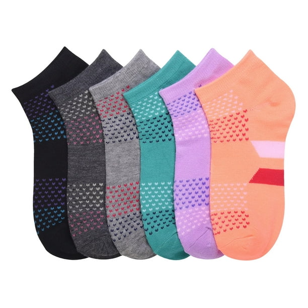 6-PACK Women's Comfort Low Cut Socks, Spandex Socks, Heart, 9-11 -  Walmart.com
