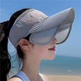 thumbnail image 2 of Sombreros de verano para mujer, sombrero plegable para el sol, visera de flores y perlas, gorra flexible para mujer, béisbol informal al aire libre, color rosa Rojo Verde Cocina, Decoración y Otros, 2 of 4