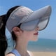 thumbnail image 2 of Sombreros de verano para mujer, sombrero plegable para el sol, visera de flores y perlas, gorra flexible para mujer, béisbol informal al aire libre, negro Rojo Verde Cocina, Decoración y Otros, 2 of 5