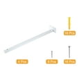 thumbnail image 3 of Unique Bargains Floating Shelf Bracket,4 Pack 18 Inch Iron Hidden Wall Mounted Shelf Supports (White), 3 of 6
