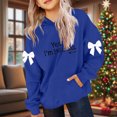 thumbnail image 5 of dazeni Yes , I'm Still Cold Fleece Lined Hoodies for Teen Girls Cute Bow Oversized Hoodies with Pockets Fashion Long Sleeve Preppy Clothes Blue 140, 5 of 6