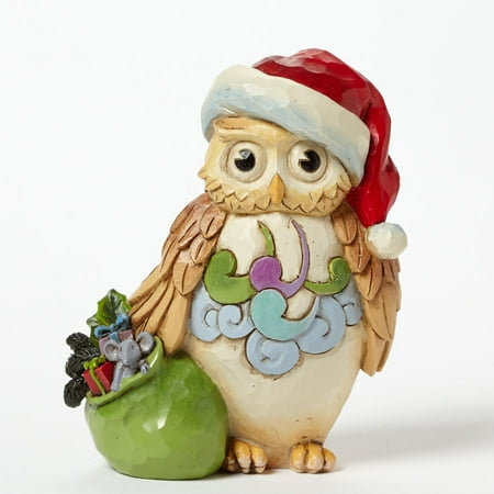 - Jim Shore Heartwood Creek Christmas Owl Mini Figurine 4041105 New