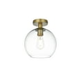 thumbnail image 3 of Shimmer 1 Light Flush Mount in Satin Gold and Clear, 3 of 5