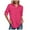 Hot Pink, variant on larppty Womens Soft Stretchy Shirts Long Sleeve Collared Button Down Blouses Tops (Pink, S)