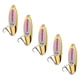 thumbnail image 2 of 5 cucharas de pesca, señuelos de pesca para lances a gran distancia con anzuelos para jigging Oro 21g, 2 of 9