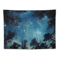 thumbnail image 5 of Chilfamy  Starry Sky Tapestry Starry Night Forest Nature Scenery Landscape Tapestry Living Room Bedroom Decoration Tapestry 50x40inch, 5 of 6