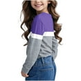 thumbnail image 5 of Lmnyox Girls Long Sleeve Crew Neck Shirt Color Block Basic Pullover Tee Kids Teens Fashion Tops Clothes, 5 of 7