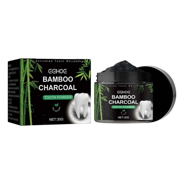 Polvo de carbón activado natural para blanquear los dientes, pasta dental de carbón activado, elimina las encías y refresca el aliento (30 g)