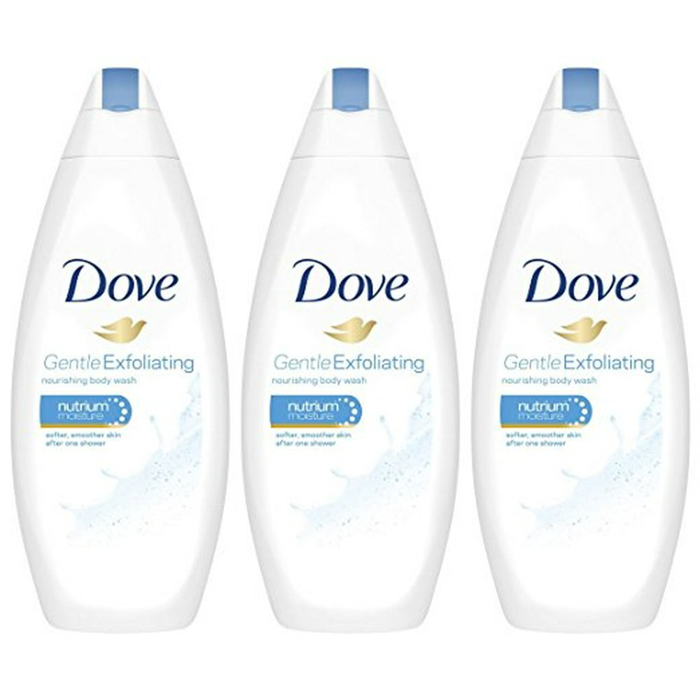 3 Pk. Dove Gentle Exfoliating Body Wash with Nutrium Moisture 16.9 Oz