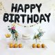 thumbnail image 5 of 8.54 x 6.61 x 0.43 inchesBlackAly Black Happy Birthday Globo Banner 16 pulgadas Mylar Letras Cumpleaños Logo Banner Banderines Material ecológico reutilizable, 5 of 5