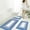 Blue, variant on Gradient-Patterned Rectangular Artificial aux Shearling Bathroom Rug Set (3-Piece), White Latex Non-Slip Backing,Non Slip, Quick Drying, Ultra Soft and Water Absorbent Bath Rug Blanket(Blue)