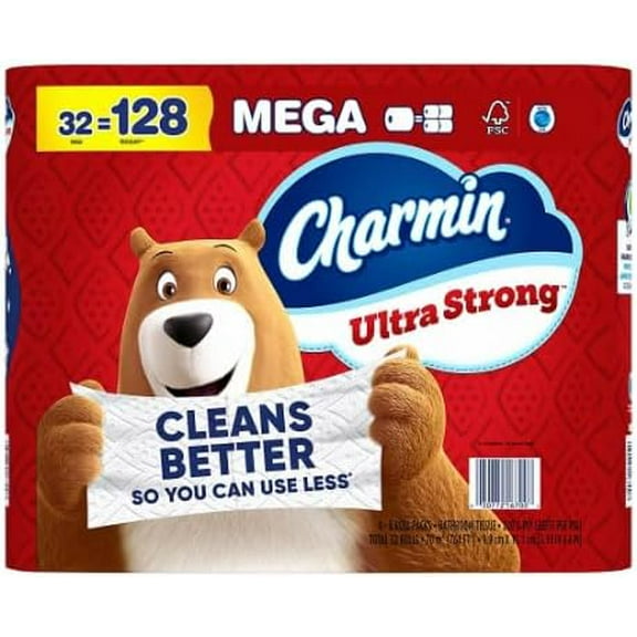 Charmin Ultra Strong Mega Roll Toilet Paper, 32 ct./220 sheets per roll