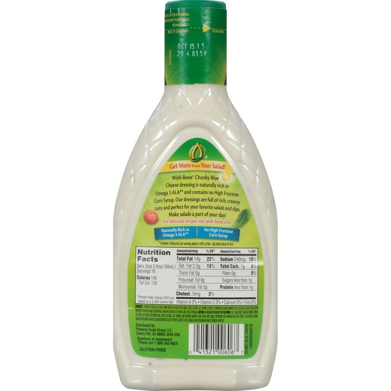 Wish-Bone Chunky Blue Cheese Salad Dressing 16 fl. oz. Bottle - Walmart.com