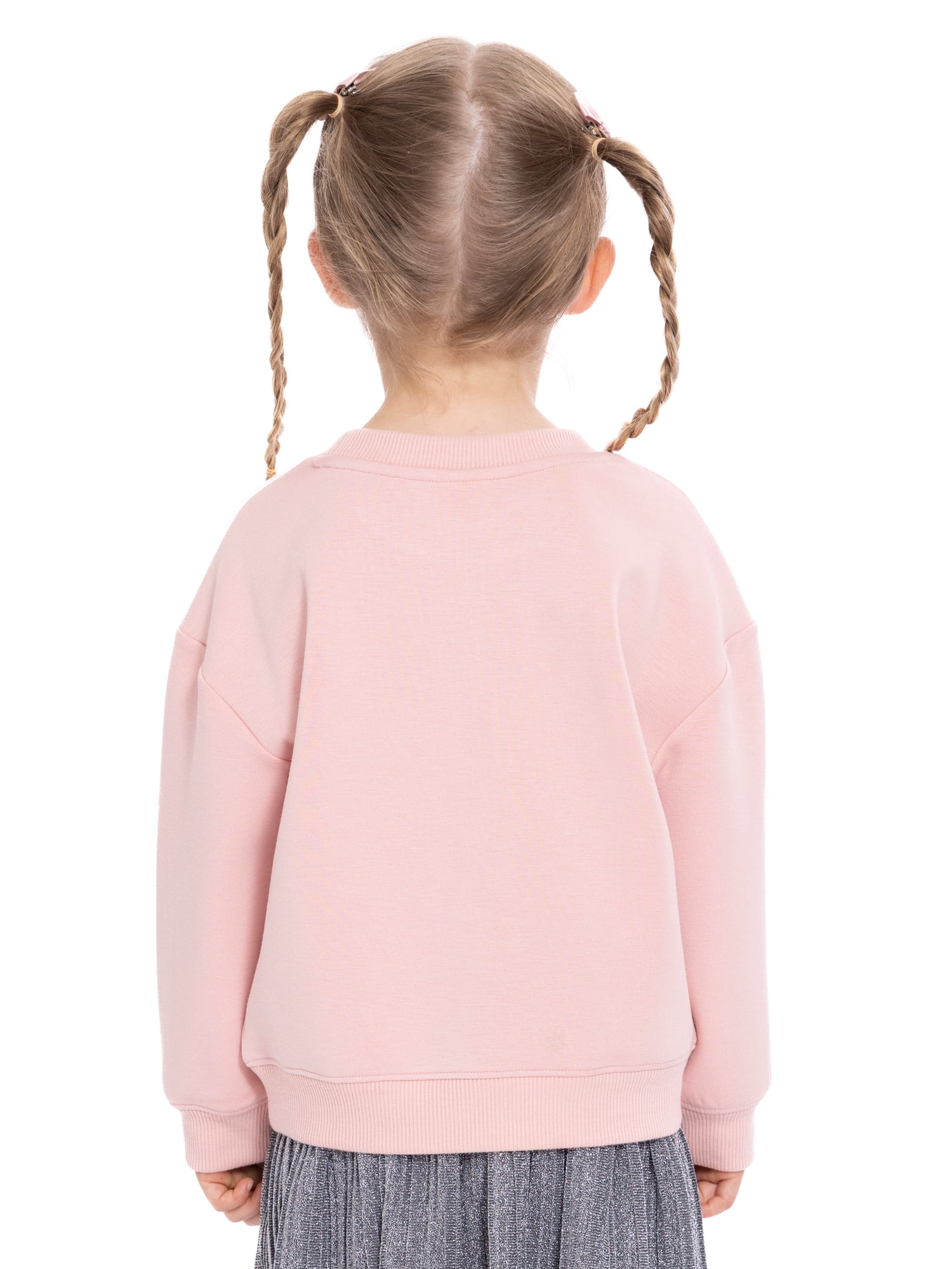 Wonder Nation Toddler Girls Crewneck Pullover with Bows, Sizes 12M-5T