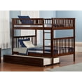 thumbnail image 3 of Woodland Bunk Bed Full over Full with Twin Size Raised Panel Trundle Bed in Walnut, 3 of 4