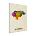 thumbnail image 3 of Trademark Fine Art Michael Tompsett Honduras Watercolor Map Canvas Wall Art - 24x32, 3 of 5